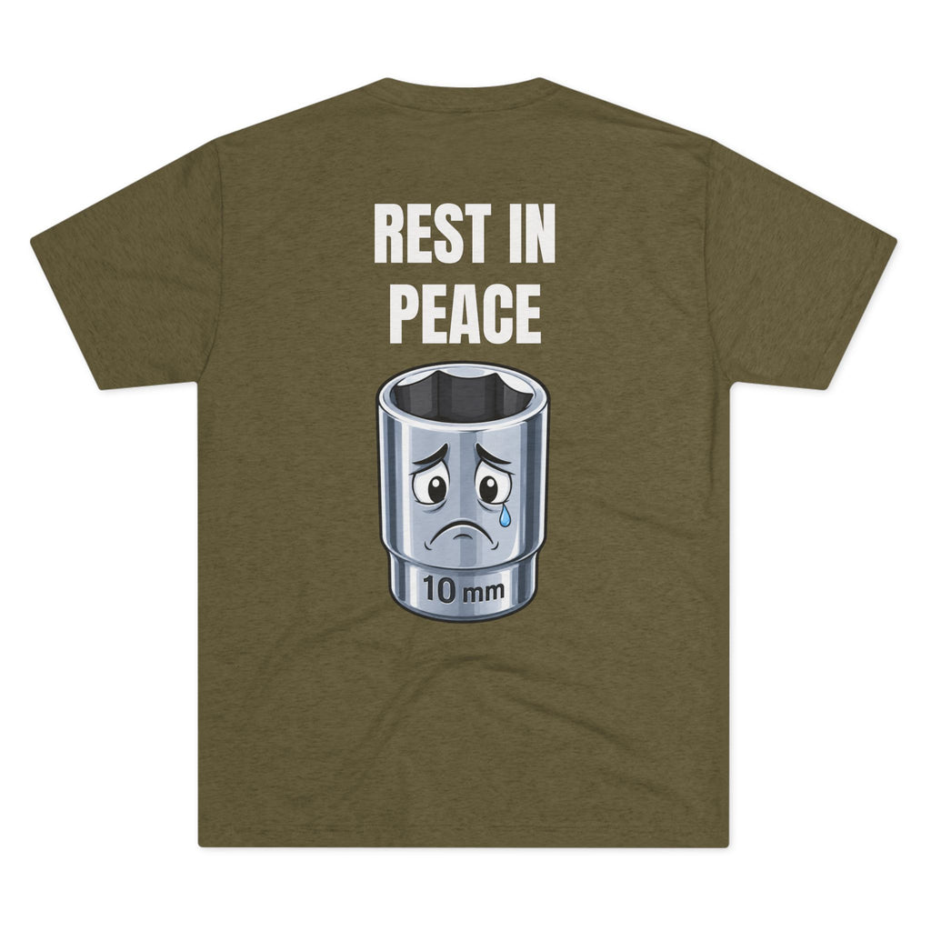 Rest In Peace 10mm Socket T‑Shirt — Funny Mechanic Tool Tee