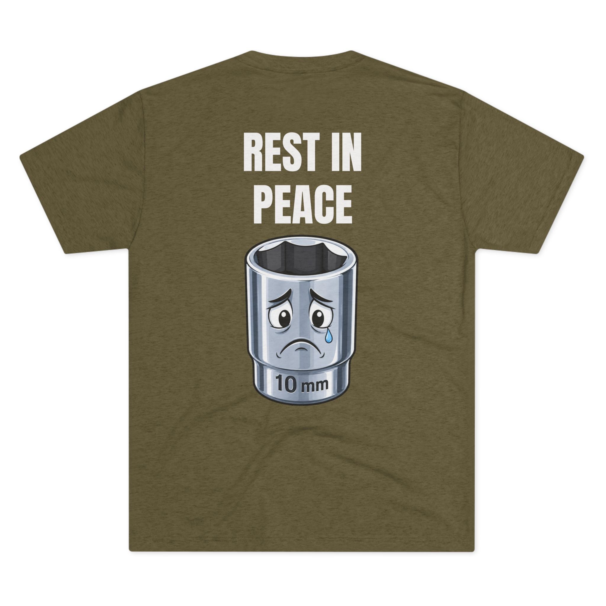 Rest In Peace 10mm Socket T‑Shirt — Funny Mechanic Tool Tee