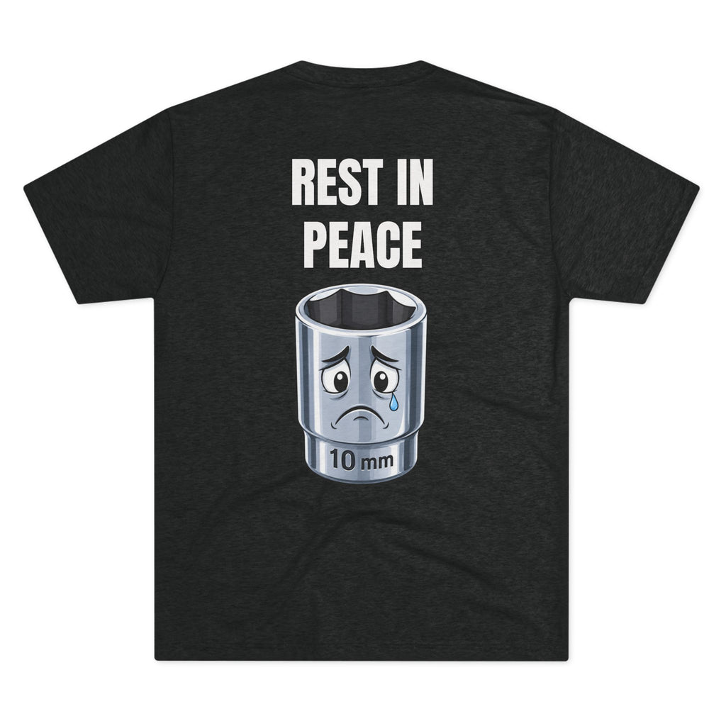 Rest In Peace 10mm Socket T‑Shirt — Funny Mechanic Tool Tee