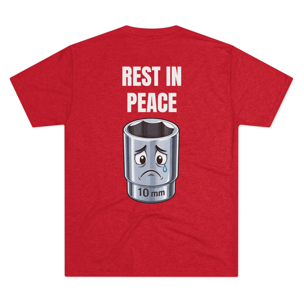 Rest In Peace 10mm Socket T‑Shirt — Funny Mechanic Tool Tee