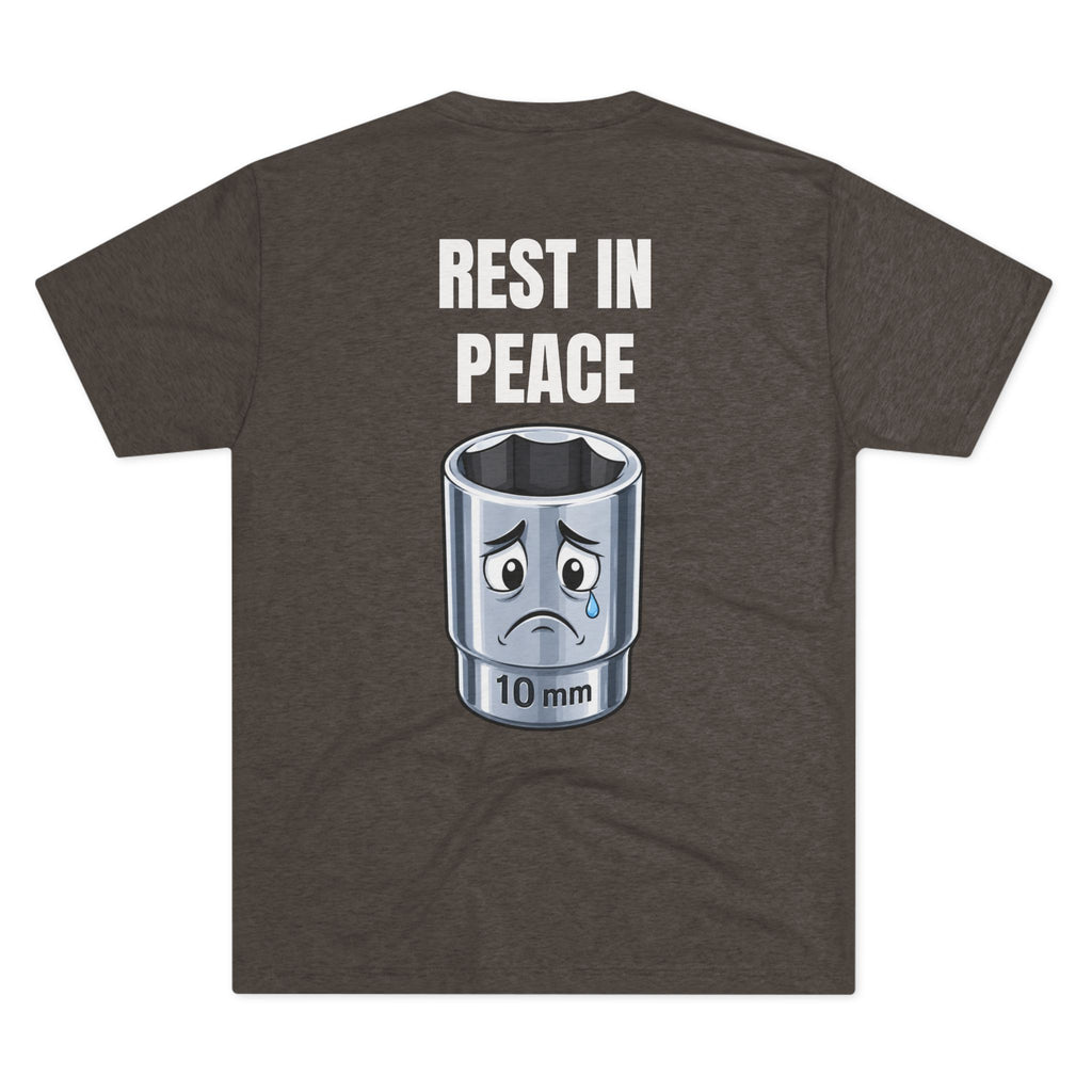 Rest In Peace 10mm Socket T‑Shirt — Funny Mechanic Tool Tee