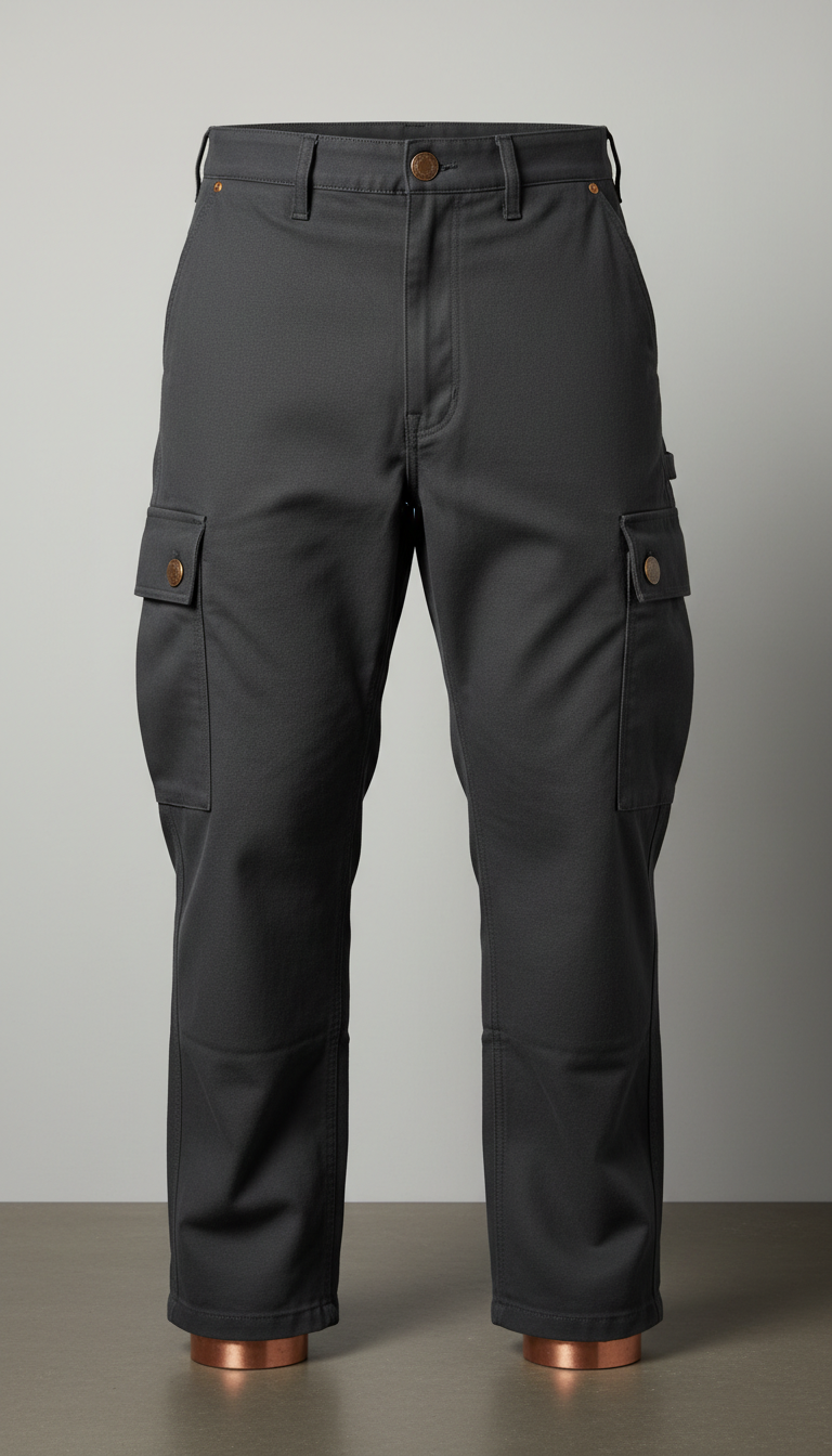 Heavyweight Cargo Pants with Bronze Hardware