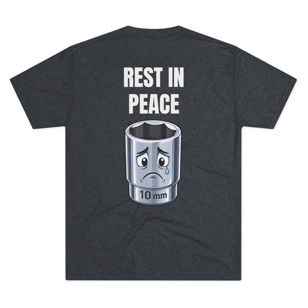 Rest In Peace 10mm Socket T‑Shirt — Funny Mechanic Tool Tee