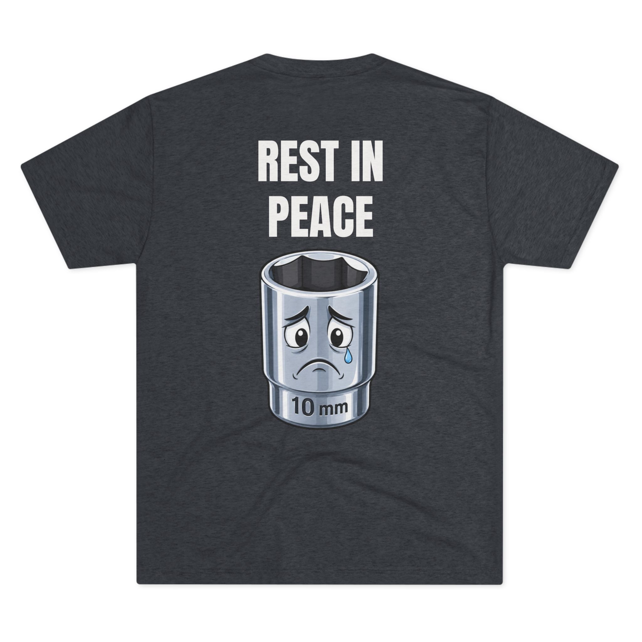 Rest In Peace 10mm Socket T‑Shirt — Funny Mechanic Tool Tee