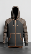 Industrial Hoodie with Construction Texture Panels