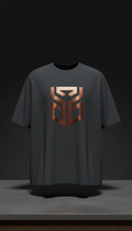 Oversized Graphic Tee with Copper Logo